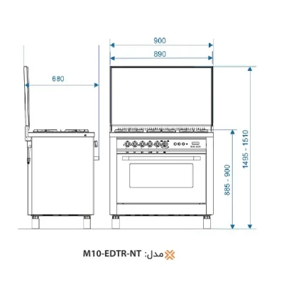 اجاق گاز فردار M10EDTR اخوان - رفیعیان استور 03132101117