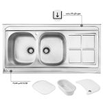 سینک ظرفشویی اخوان مدل 162 - رفیعیان استور 03132101117