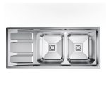 سینک دو لگنه استیل کن مدل S8112 - رفیعیان استور 03132101117