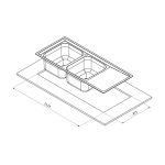 سینک دو لگنه استیل کن مدل S8112 - رفیعیان استور 03132101117