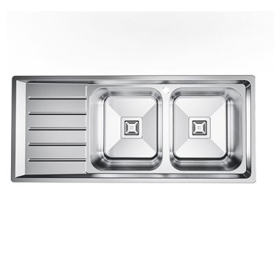 سینک دو لگنه استیل کن مدل S8102 - رفیعیان استور 03132101117