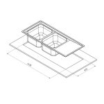 سینک دو لگنه استیل کن مدل S8102 - رفیعیان استور 03132101117