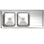 سینک دو لگنه استیل کن مدل S8122 - رفیعیان استور 03132101117