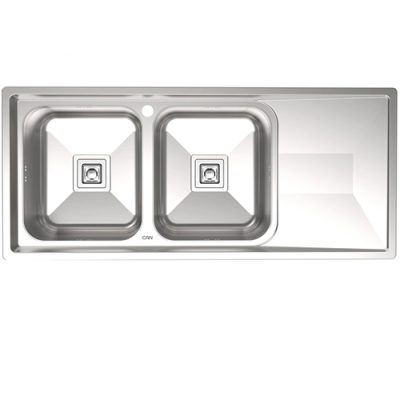 سینک دو لگنه استیل کن مدل S8142 - رفیعیان استور 03132101117