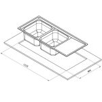 سینک دو لگنه استیل کن مدل S8142 - رفیعیان استور 03132101117